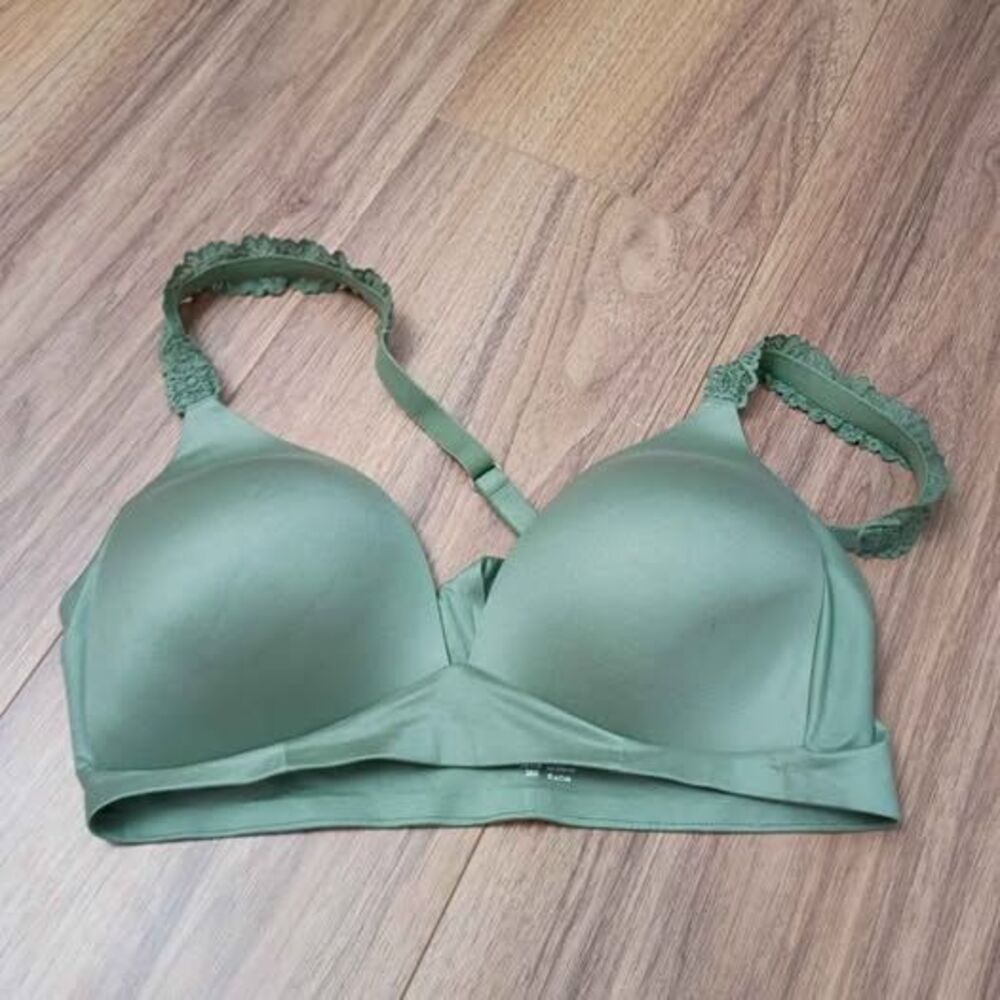 Aerie Wireless Bra 36D Green